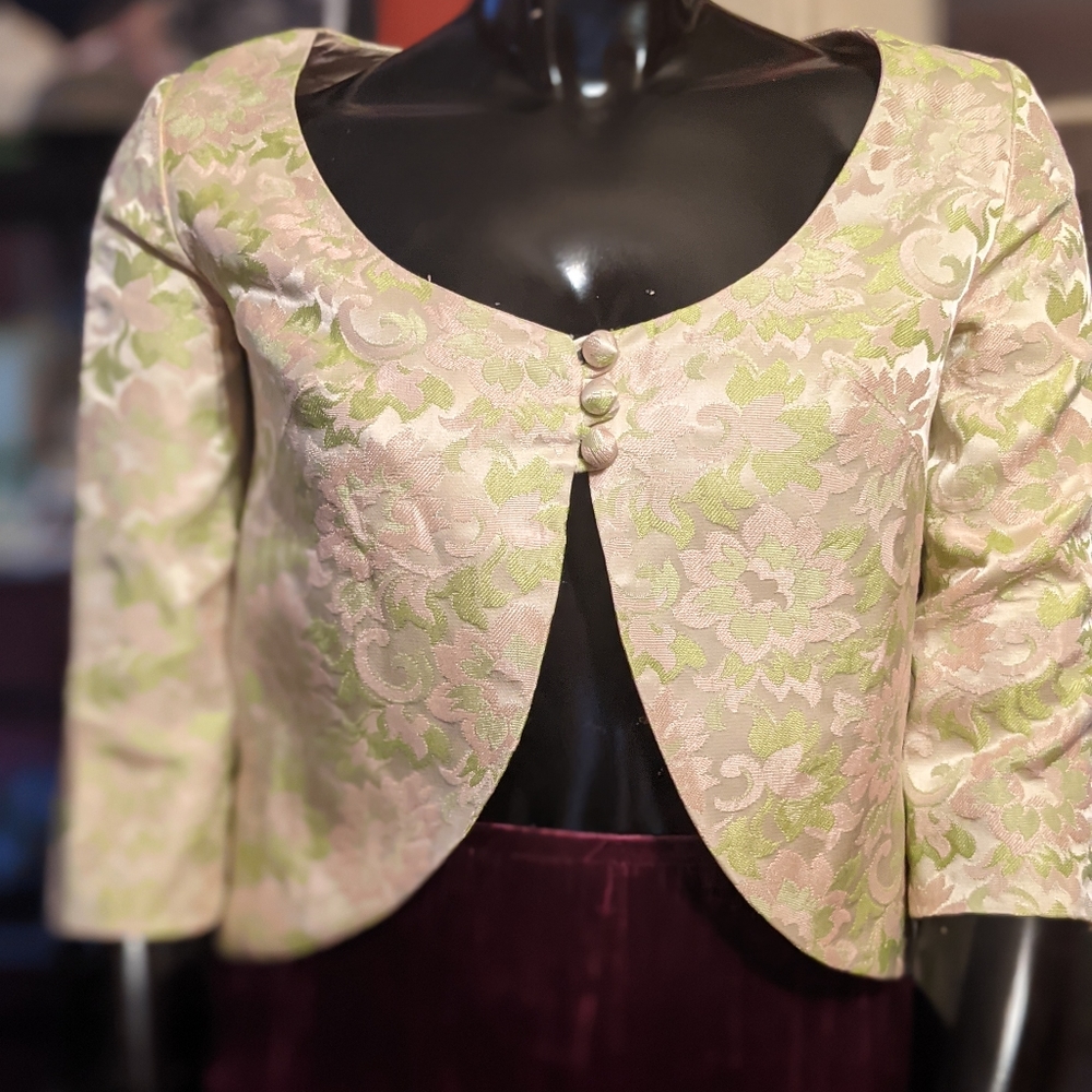 Carol Craig vintage silk brocade skirt suit